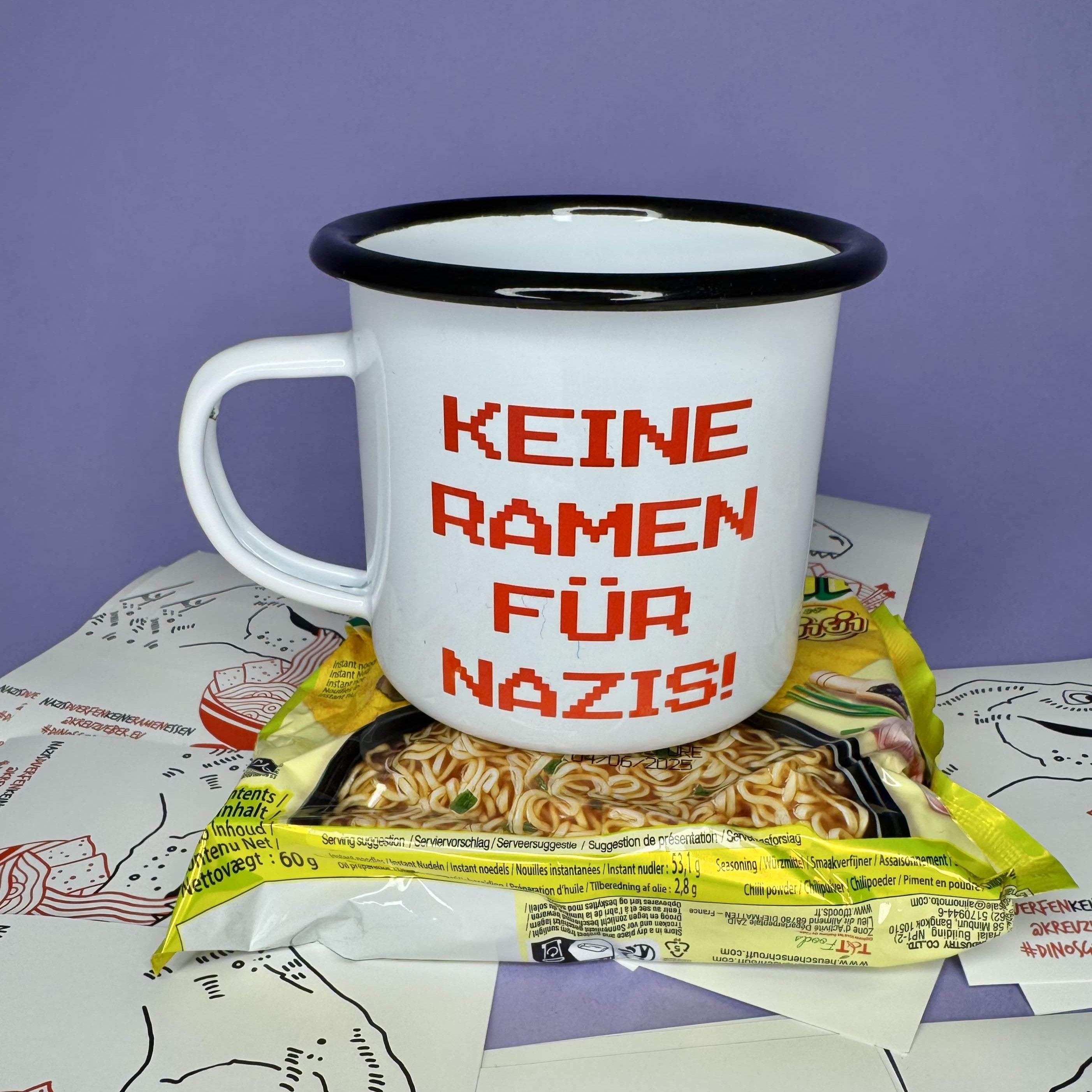 KEINE RA(H)MEN FÜR NAZIS Dino Tasse